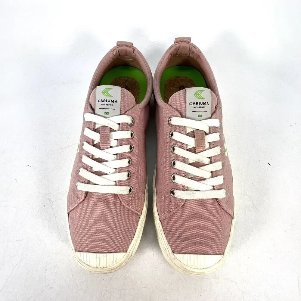 Cariuma OCA Low Pink Rose Canvas Sneakers Shoes Unisex Sz Womens 11, Mens 9.5